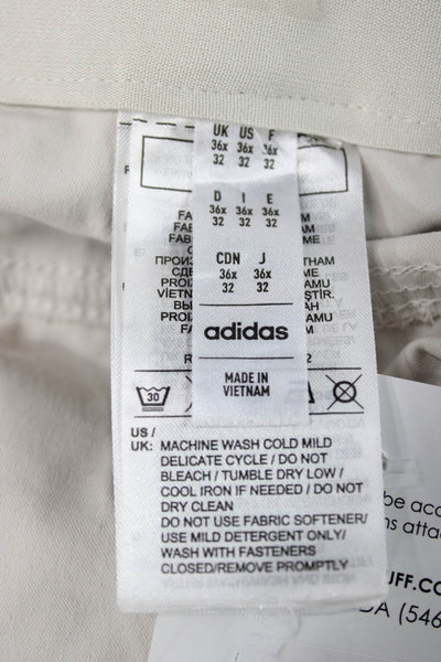 Adidas Mens Beige Khakis Polyamide Button Closure Size 36
