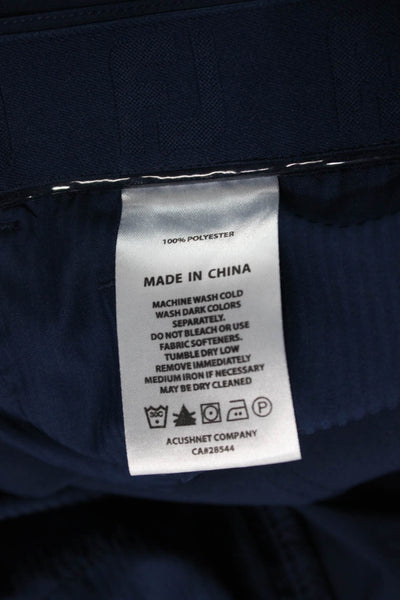 FJ Mens Casual Pants Blue Button Polyester Size 36