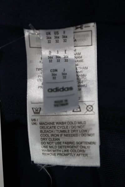 Adidas Mens Khakis Pants Blue Button Polyamide Size 36