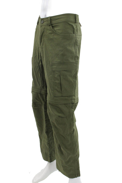 Rei Co Op Mens Cargo Pants Green Nylon Button Size 36