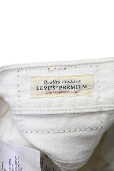 Levi's Unisex Adults Straight Jeans White Button Size 26