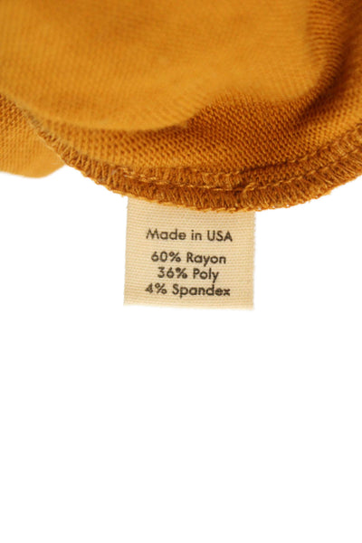 Donni Womens Cardigan Color Block Orange Long Sleeve Size M