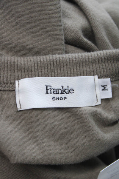 Frankie Shop Womens Sleeveless Tunic T-Shirt Green Cotton Crew Neck Size M
