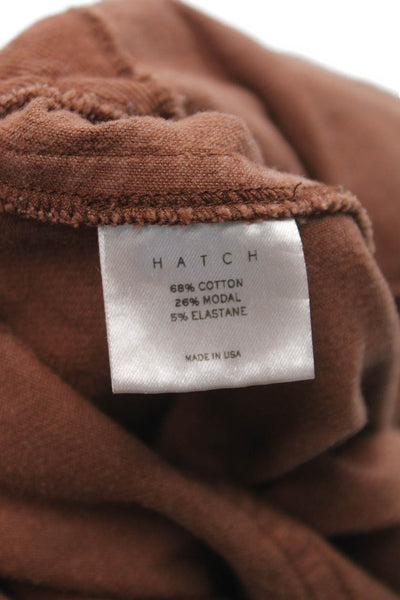 Hatch Women Maternity Brown Sleeveless Square Neck Jumpsuit Cotton Size 0