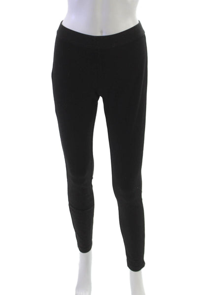 J Crew Womens Ankle Black Leggings Viscose Blend Size 2