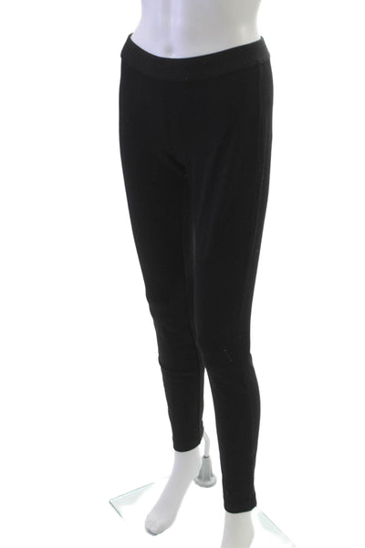 J Crew Womens Ankle Black Leggings Viscose Blend Size 2