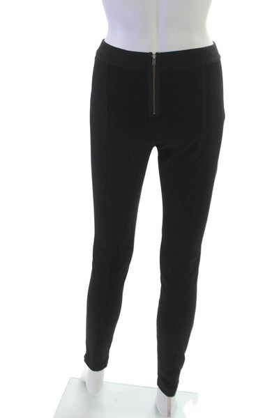 J Crew Womens Ankle Black Leggings Viscose Blend Size 2