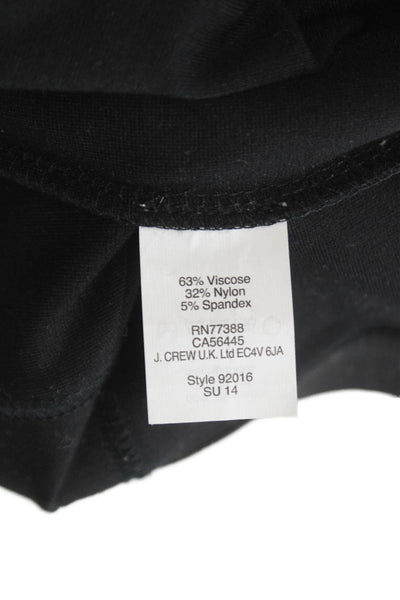 J Crew Womens Ankle Black Leggings Viscose Blend Size 2