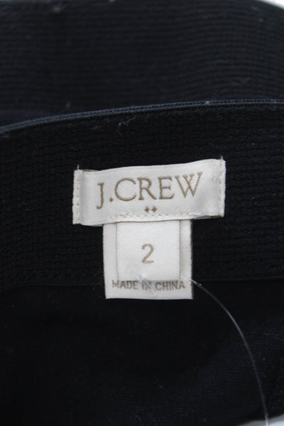 J Crew Womens Ankle Black Leggings Viscose Blend Size 2