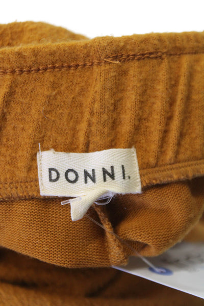 Donni Womens Orange Sweatpants Drawstring Rayon Spandex Size S