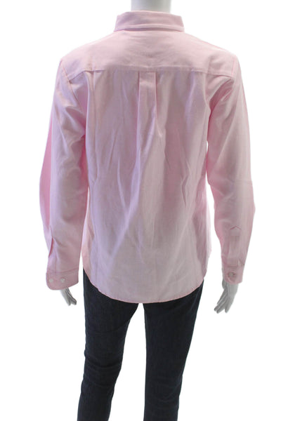Katie Kime Womens Collared Button-Up Long Sleeve Pink Top Size XS