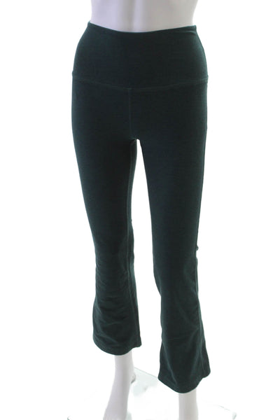 Beyond Yoga Womens Green Solid Polyester Pull On Leggings Size S Petite