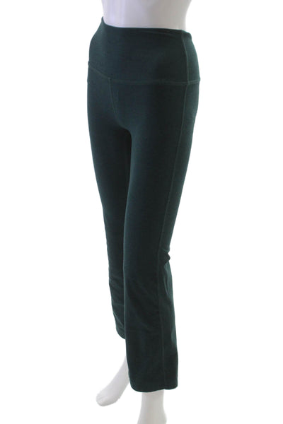 Beyond Yoga Womens Green Solid Polyester Pull On Leggings Size S Petite