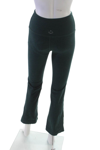 Beyond Yoga Womens Green Solid Polyester Pull On Leggings Size S Petite