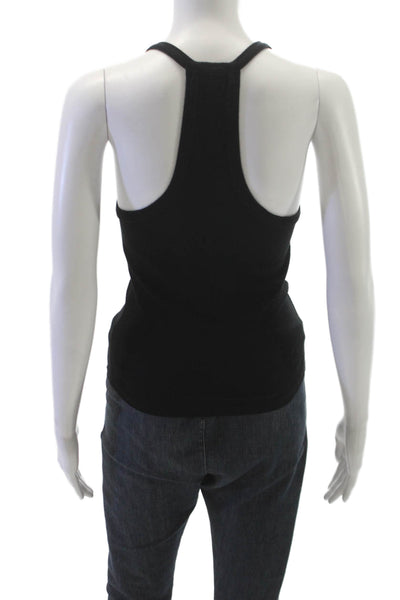 Joah Brown Womens Ribbed Halter Tank Black Sleeveless Basic Size S