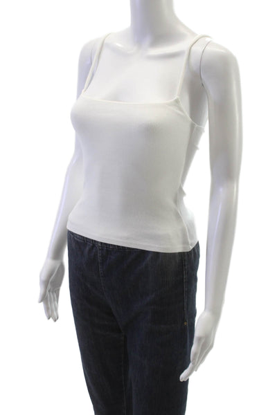 Perfect White Tee Women White Square Neck Sleeveless Tank Size XS