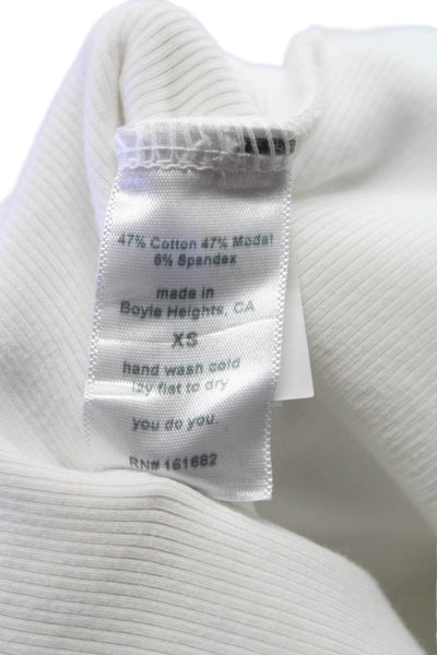 Perfect White Tee Women White Square Neck Sleeveless Tank Size XS