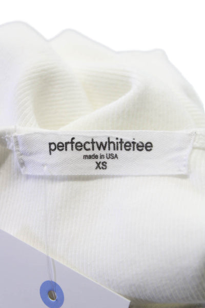 Perfect White Tee Women White Square Neck Sleeveless Tank Size XS