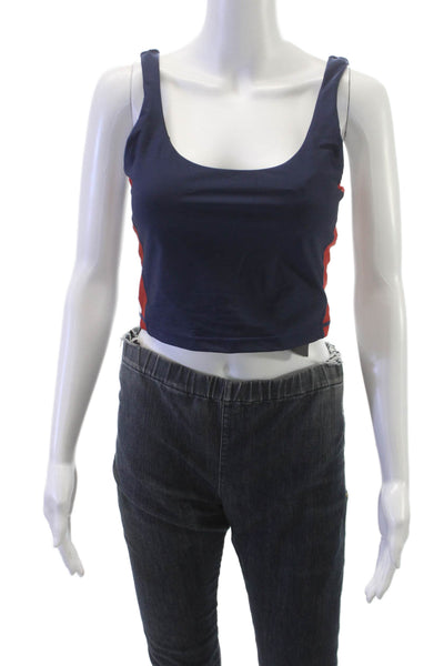 The Upside Womens Ballpark Lana Crop Tank Top Navy Size M