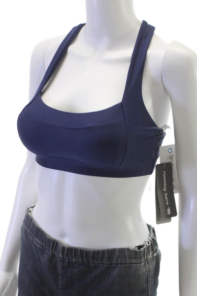 Running Bare Womens Holy Grail Sports Bra Solid Blue Size 2/4