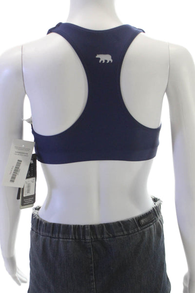 Running Bare Womens Holy Grail Sports Bra Solid Blue Size 2/4