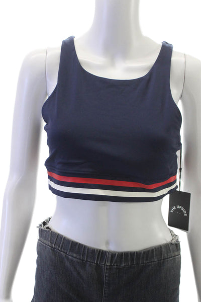 The Upside Womens Playback Racquel Sports Bra Navy Size L