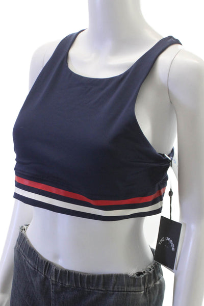 The Upside Womens Playback Racquel Sports Bra Navy Size L