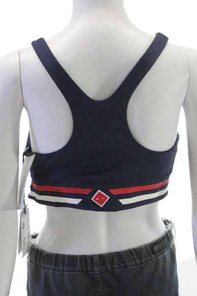 The Upside Womens Playback Racquel Sports Bra Navy Size L