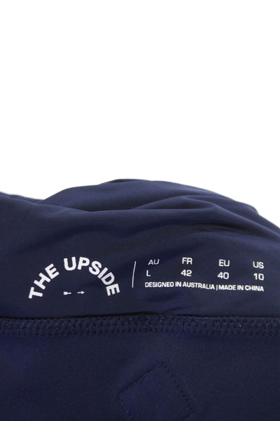 The Upside Womens Playback Racquel Sports Bra Navy Size L