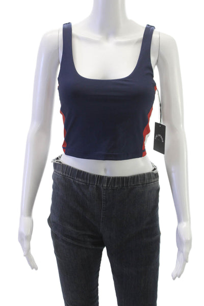 The Upside Womens Ballpark Lana Crop Tank Top Navy Size S
