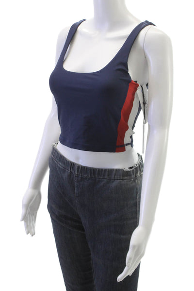 The Upside Womens Ballpark Lana Crop Tank Top Navy Size S