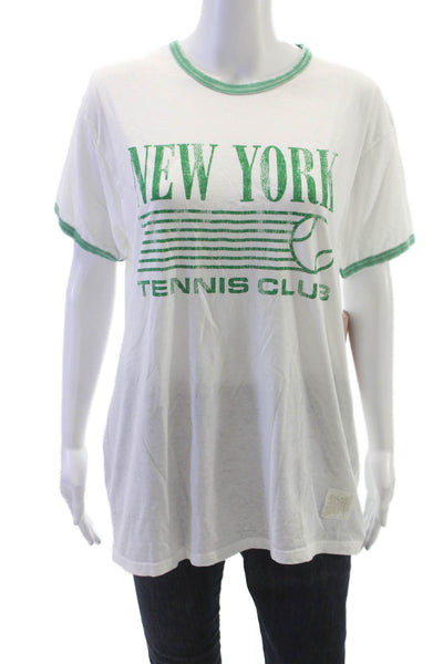 Retro Brand Unisex Adults White Short Sleeve Cotton T-Shirt Size L