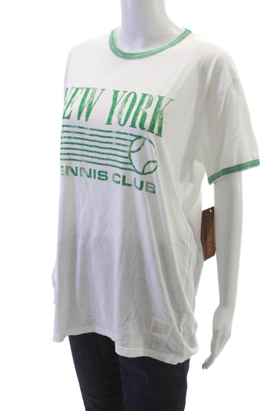 Retro Brand Unisex Adults White Short Sleeve Cotton T-Shirt Size L