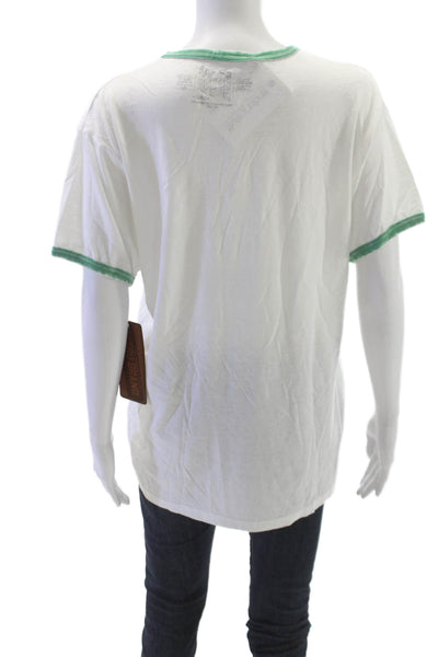 Retro Brand Unisex Adults White Short Sleeve Cotton T-Shirt Size L