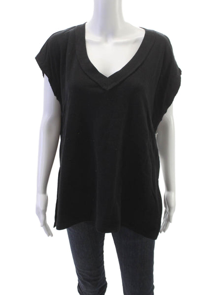 Z Supply Women Black Knit V-Neck Sleeveless Tunic Size L