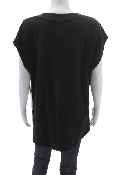 Z Supply Women Black Knit V-Neck Sleeveless Tunic Size L
