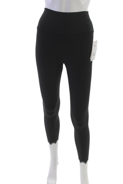 Spiritual Gangster Womens Cropped Black Polyester Blend Leggings Size S