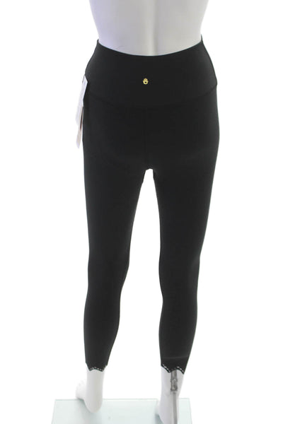 Spiritual Gangster Womens Cropped Black Polyester Blend Leggings Size S