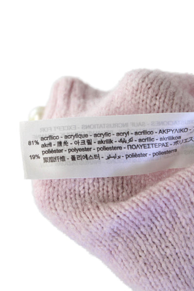 Zara Women Cardigan Pink 3/4 Sleeve Round Neck Size M