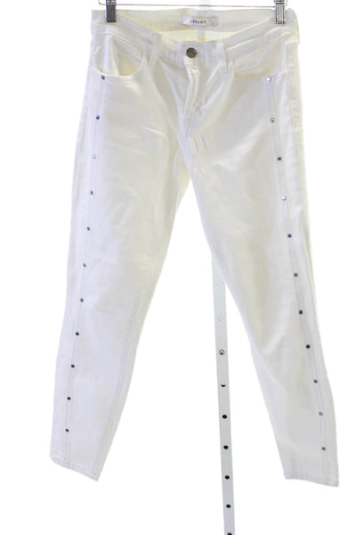 J Brand Womens Skinny Jeans White Mid Rise Cotton Size 26