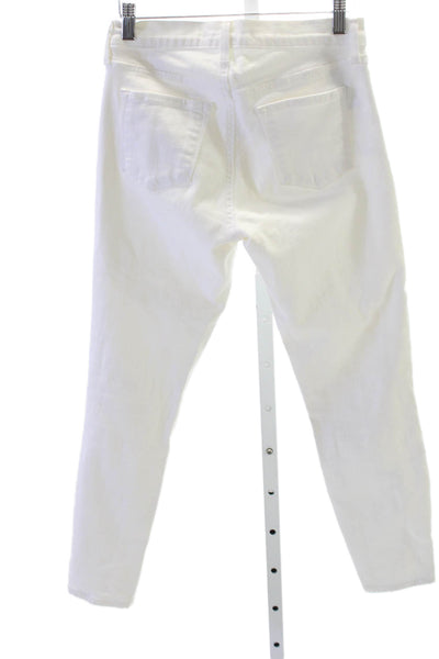 J Brand Womens Skinny Jeans White Mid Rise Cotton Size 26
