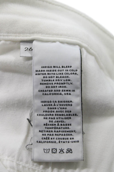 J Brand Womens Skinny Jeans White Mid Rise Cotton Size 26