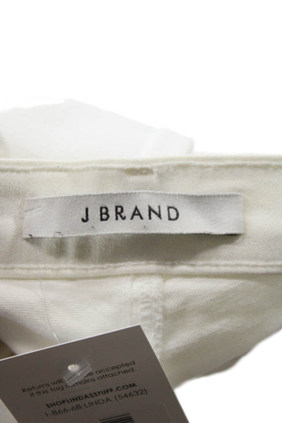 J Brand Womens Skinny Jeans White Mid Rise Cotton Size 26