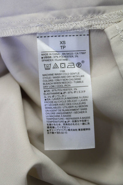 Banana Republic Womens Beige Sleeveless Collared Blouse Button Size XS