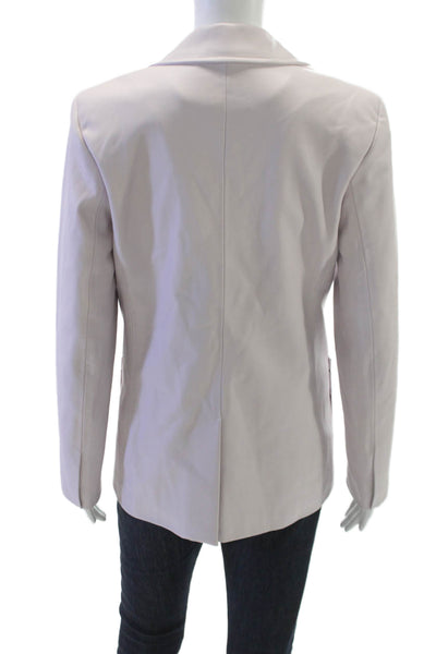 Anthropologie Women Faux Leather Basic Jacket Purple Button Long Sleeve Size XS