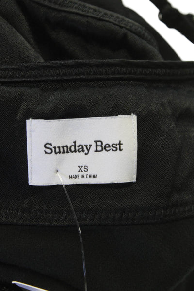 Sunday Best Womens Slip Dress Black Sweetheart Sleeveless Short Size XS
