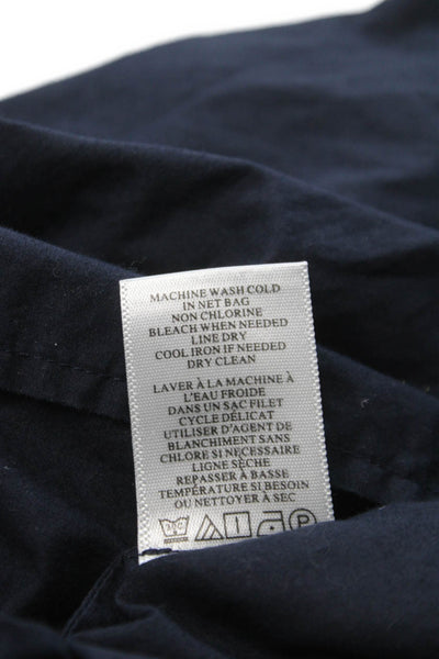ALC Women Maxi Skirt Blue Cotton Long Button Size 0