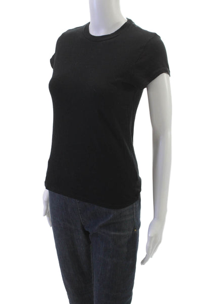 Perfect White Tee Womens Black Basic T-Shirt Crew Neck Short Sleeve Size S