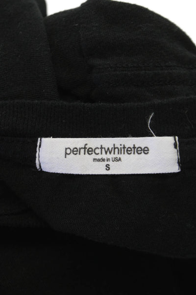 Perfect White Tee Womens Black Basic T-Shirt Crew Neck Short Sleeve Size S