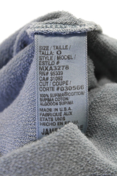 Standard James Perse Womens Pullover Sweatshirt Supima Cotton Blue Size 0